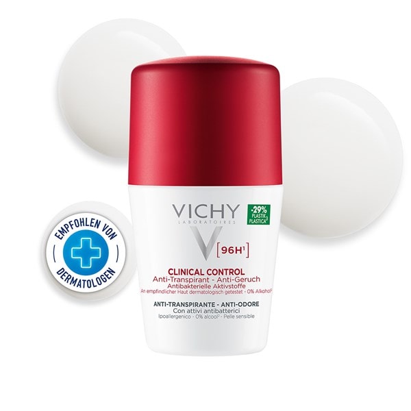 Produktbild des Vichy Clinical Control 96h Deodorants für Frauen mit Derm Logo