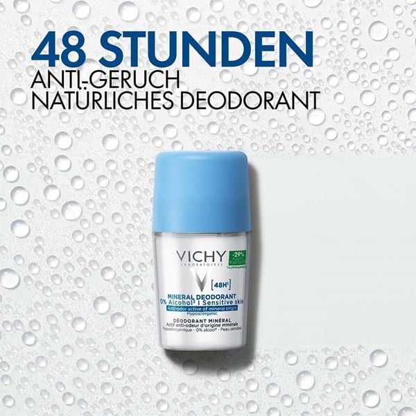 VICHY Mineral 48h Deodorant. Natürliches Deodorant für 48 Stunden Schutz gegen Gerüche.