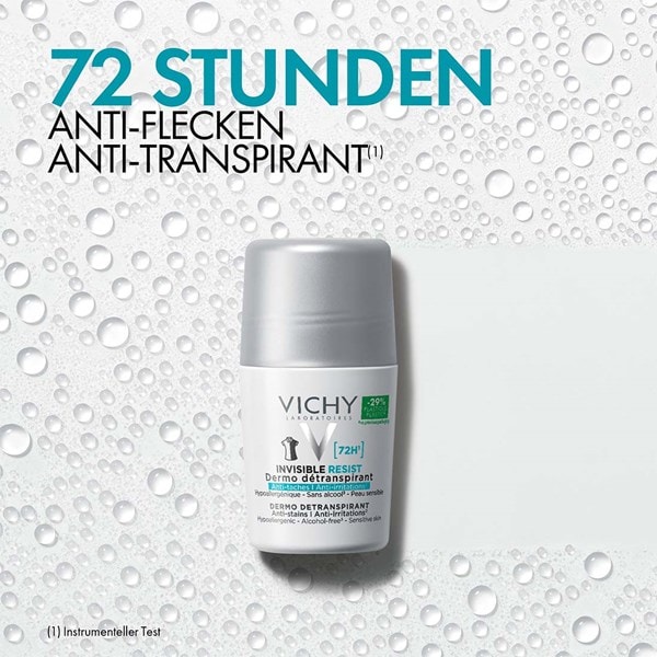 Produktbild des Vichy AT Invisible 72h Roll-on Deodorants für 72 Stunden Schutz vor Geruch ganz ohne Flecken