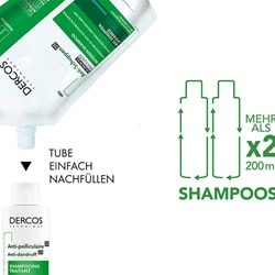 DERCOS Anti Schuppen Shampoo fuer normales bis fettiges Haar Anwendung