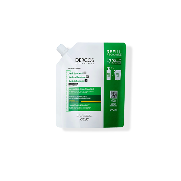 DERCOS_Anti-Schuppen_390ml_trocken_Nachfuellpack_Packshot