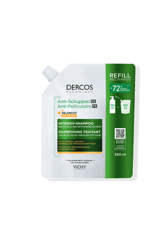 DERCOS_Anti-Schuppen_390ml_trocken_Nachfuellpack_Packshot