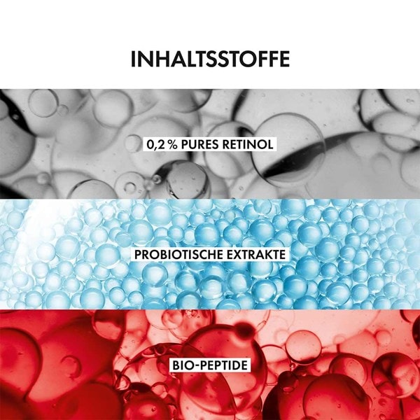 Inhaltsstoffe Vichy Liftactiv Serum mit 0,2 Prozent Retinol probiotischen Extrakten und Bio Peptiden