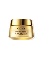 Die goldene verpackung der VICHY Neovadiol Longevity Pro Volumen Creme