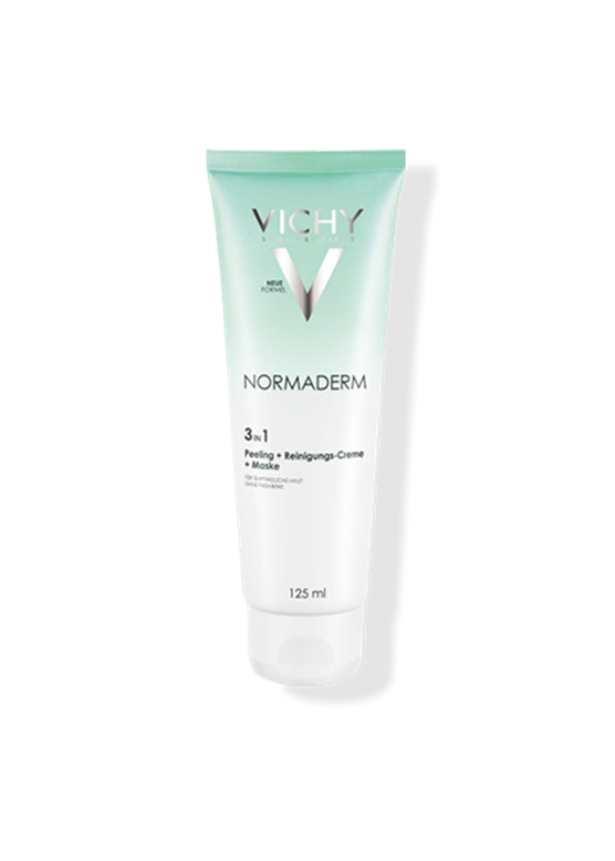Vichy NORMADERM 3in1 Peeling, Reinigung-Creme und Maske für unreine Haut
