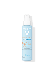 Vichy Capital Soleil UV Aqua Sonnenspray LSF 50 in hellblauer Sprühflasche, 200 ml